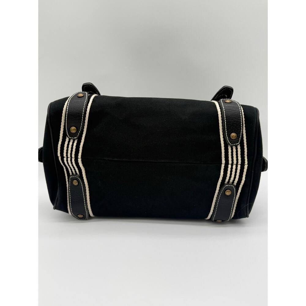 Burberry London Blue Label Black Canvas Leather Mini Boston Duffle Handbag - Picture 8 of 14